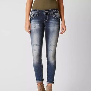 Rock Revival Jeans Linnett Ankle Skinny Distressed Denim